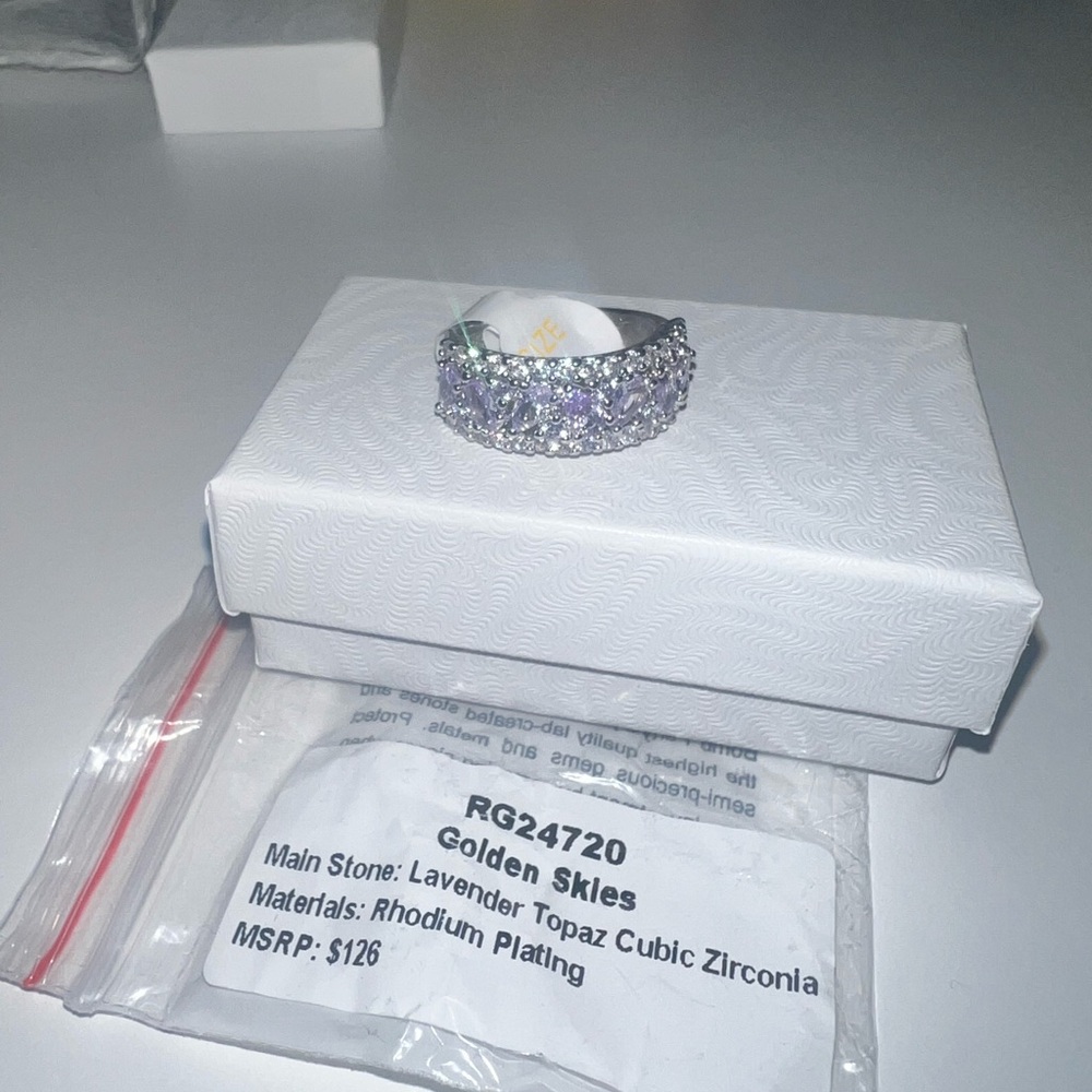 Golden Skies Lavender Topaz Ring